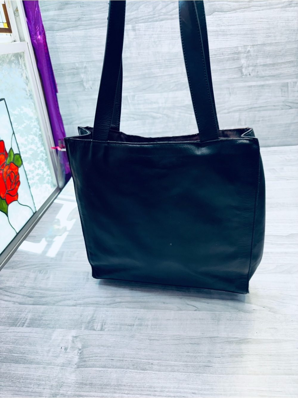 Halfcalf Cowhide-Pattern Black & White Tote Bag - Classic Everyday Carry - Picture 4 of 8